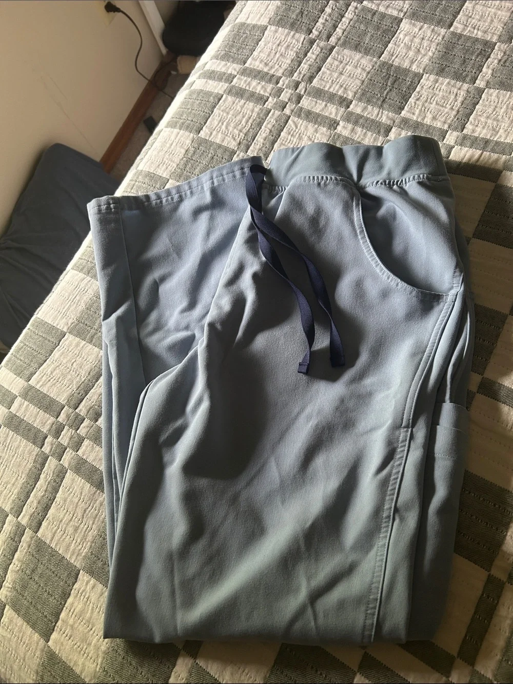 Figs Dusty Blue Kade Scrub Pants